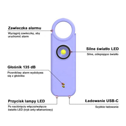 ALARME 2.0 - Podręczny Alarm Osobisty 3w1