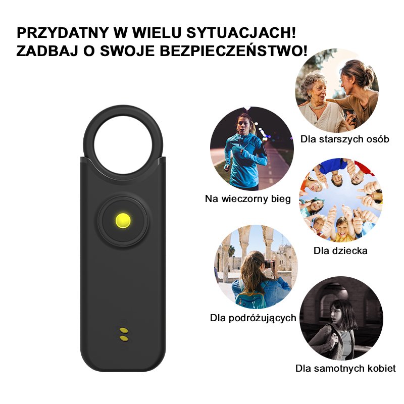 ALARME 2.0 - Podręczny Alarm Osobisty 3w1